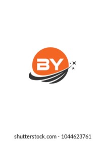 Modern logo solution Letter BY