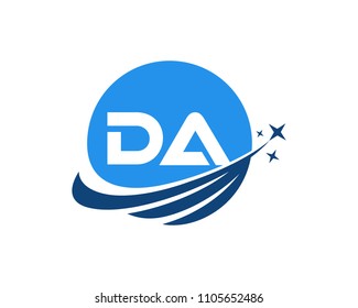 Modern logo solution Letter DA