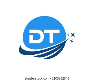 Modern logo solution Letter DT