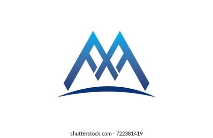 Modern Logo Solution Letter F M 