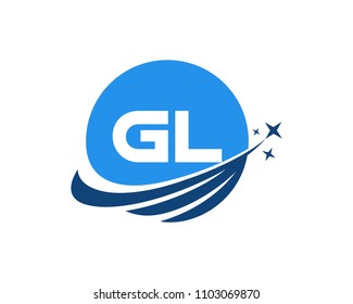 Modern logo solution Letter GL