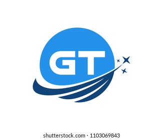 Modern logo solution Letter GT
