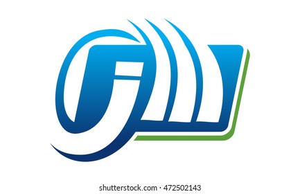 Modern Logo Solution Letter I M 