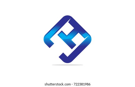 Modern Logo Solution Letter M H 