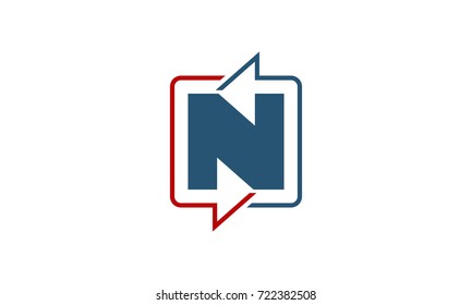 Modern Logo Solution Letter N 