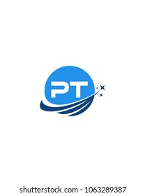 Modern logo solution Letter PT
