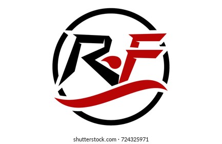 Modern Logo Solution Letter R F 