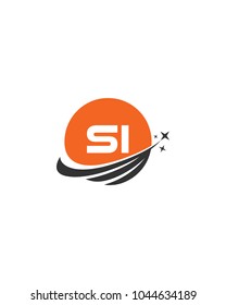 Modern logo solution Letter SI