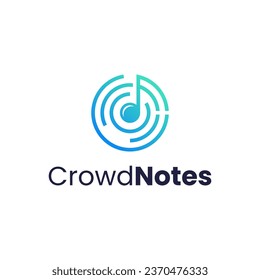 Logo moderno para comenzar. Muy adecuado para ser utilizado como logotipo de inicio de la música.