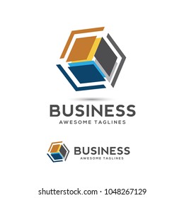 modern Logo of a stylized 3d cube