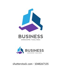 modern Logo of a stylized 3d cube