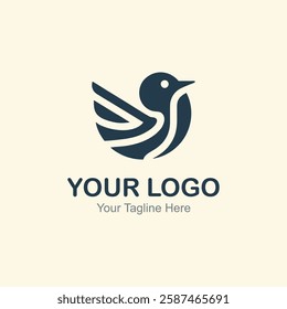 Modern Logo Of a stylized bird 