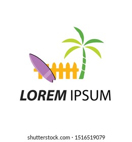modern logo summer beach vacation.-illustration 