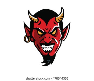 Modern Logo Symbol - Fierce Hot Devil Character