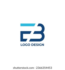 Modernes Logo oder Symbol mit Buchstaben E und B, Vektorvorlage