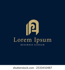 Diseño moderno de la Plantilla del logotipo Letra R A minimalista