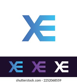 plantilla de logotipo moderna con colores de gradiente futurista y formato de pasos vectoriales limpios