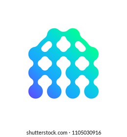 Modern logo template or icon of abstract letter A for blockchain technology in accounting and financial services svg