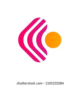 Modern logo template or icon of abstract letter C with coin for cryptocurrency industry