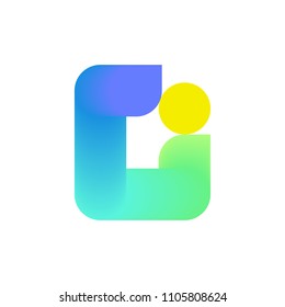 Modernes Logo-Template oder Symbol des abstrakten Buchstabens G für die globale Kryptowährung- und Blockchain-Industrie