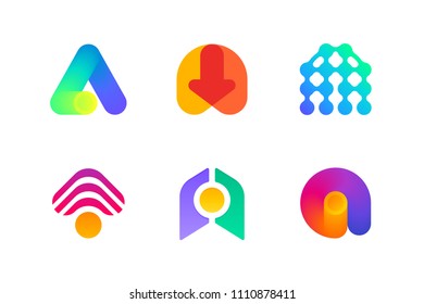 Modern logo template or icon of abstract letter A for accounting and auditing industry svg
