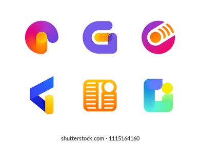Modern logo template or icon of abstract letter G for global cryptocurrency and blockchain industry
