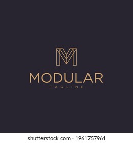 Modern logo template with the letter m.