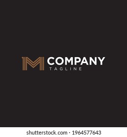 Modern logo template with the letter m.