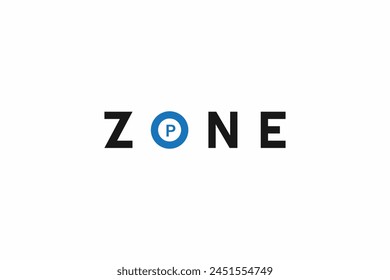 modern logo type for parking zone. sign traffic parking zone with logo type styles. 