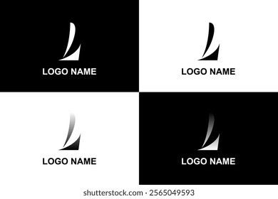 Modern logo variations in black and white