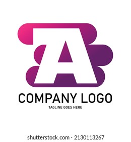 Modern Logo Vector A. Beautiful design logo for modern company branding. Modern and youthful logo design.