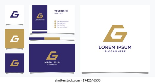 Modern logo vector with initial G and business card design