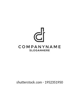 modern logo vector letter d abstract simple