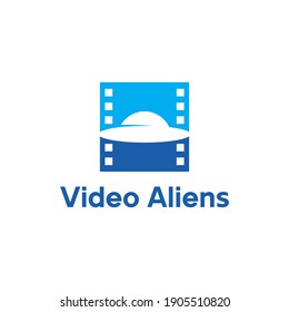 modern logo video with the concept of negative space alien