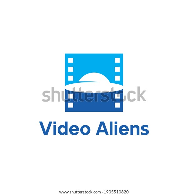 modern logo video with the concept of negative\
space alien