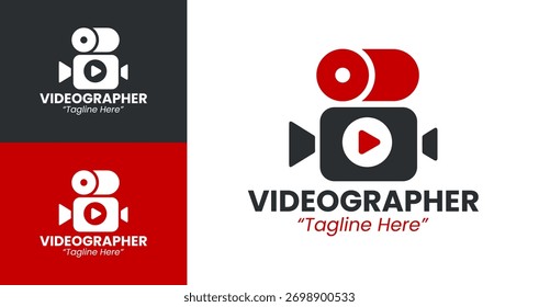 Un logotipo moderno para los Camarógrafo, perfecto para la marca digital e impresa en la producción de medios.