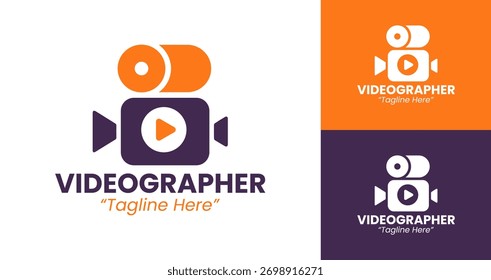 A modern logo for videographers, perfect for video production and media branding.