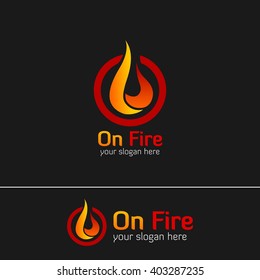 Modern Logo web Icon and fire vector identity symbol. Graphic design easy editable for Your design. Modern logotype icon.