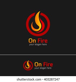 Modern Logo web Icon and fire vector identity symbol. Graphic design easy editable for Your design. Modern logotype icon.