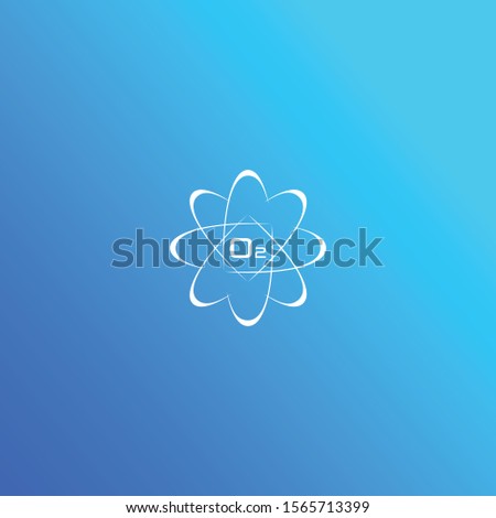 A modern logo which means oxygen - EPS10 - Vector.