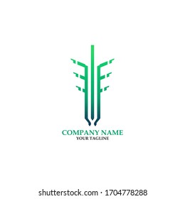 Modern logogram lines for businesses or companies