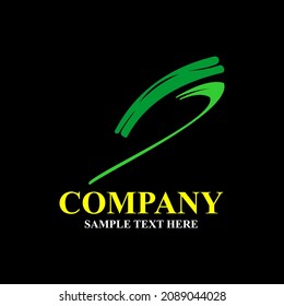 Modern logos. With bold and strong green color concept - vector