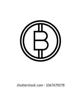 Modern logotype bitcoin. Vector icon