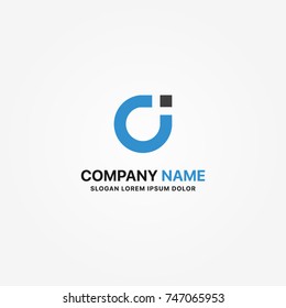 Modern logotype ci graphic design or single icon vector