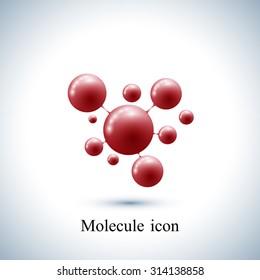 Modern logotype icon dna and molecule. Vector template  for medicine, science, technology , chemistry, biotechnology