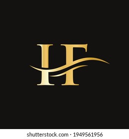 Logotipo moderno IF para marca de lujo. vector de diseño del logotipo del negocio de letras IF iniciales