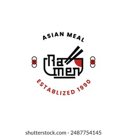 Modern Logotype Ramen bowl Noodles logo templates, suitable for any business related to ramen, noodles, fast food restaurants, Korean food, Japanese food or other business relate to asian meal.