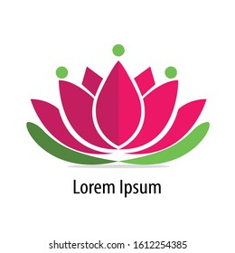 modern lotus flower logo design template. lotus symbol icon.