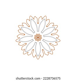 Modern lotus flower logo icon design with a white background