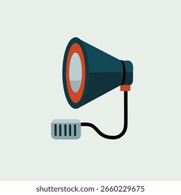 Modern Loudspeaker Icon Design: Vector Illustration of Speaker for Announcements